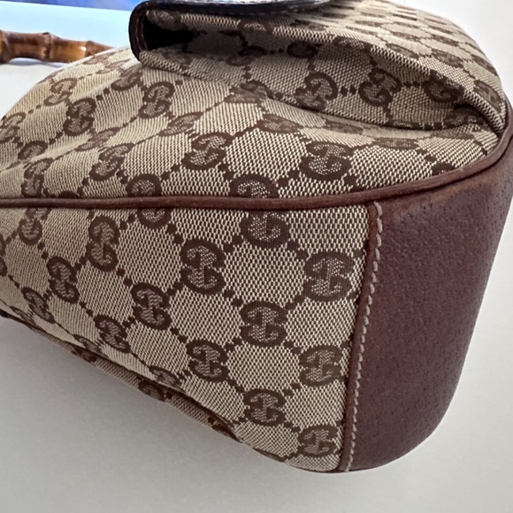 Vintage Gucci Monogram Canvas Hobo with Bamboo Handle - Picture 7 of 7